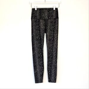 Varley Snakeskin Leggings High Waisted Black and Gray Small